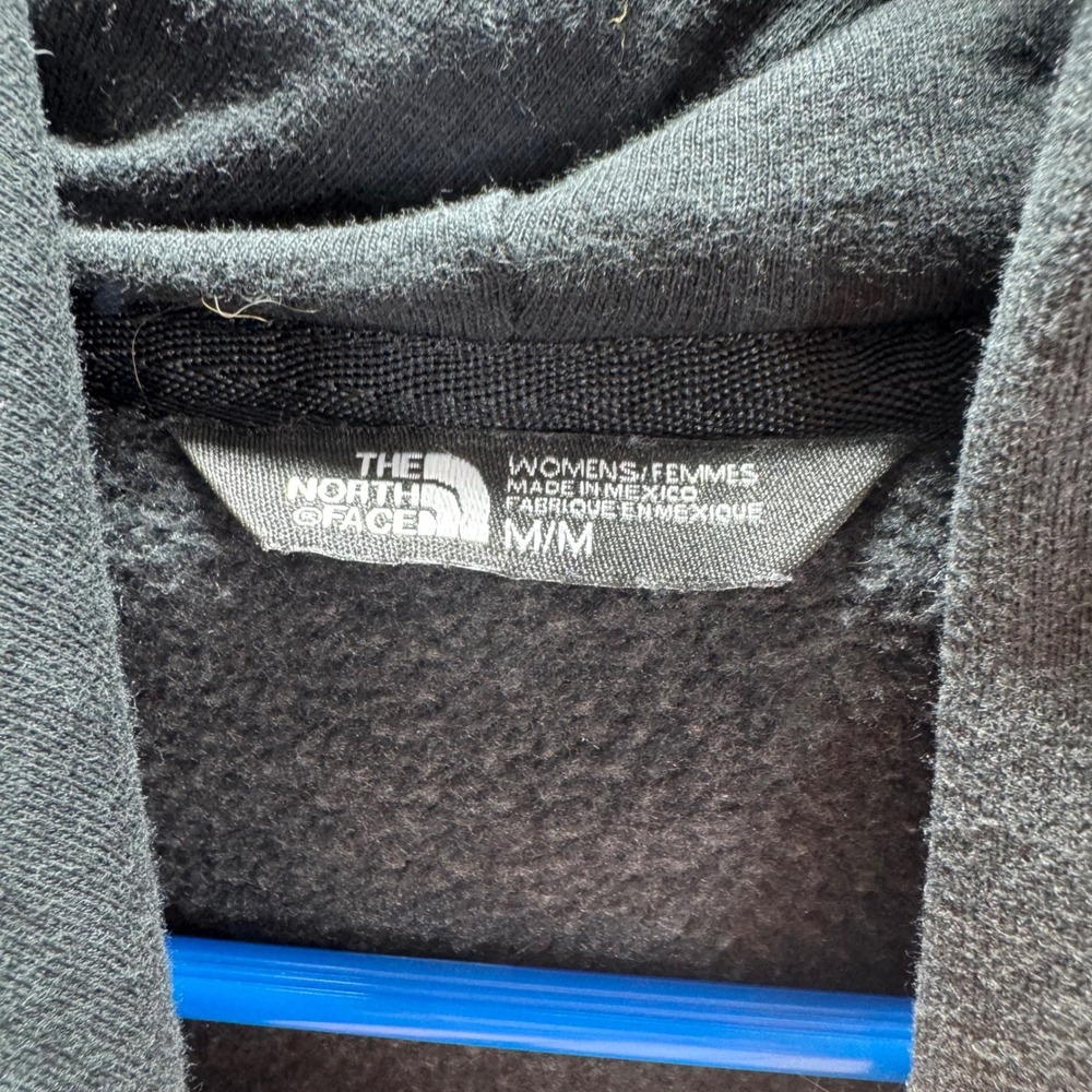 The North Face Womens Grey Metallic Logo Pullover Hoodie Sweatshirt Medium M - Picture 6 of 7